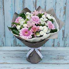 Букет цветов из:  Герберы, Альстромерии и Хризантемы #REPLACE_PRED# Орловке Воронежской области
