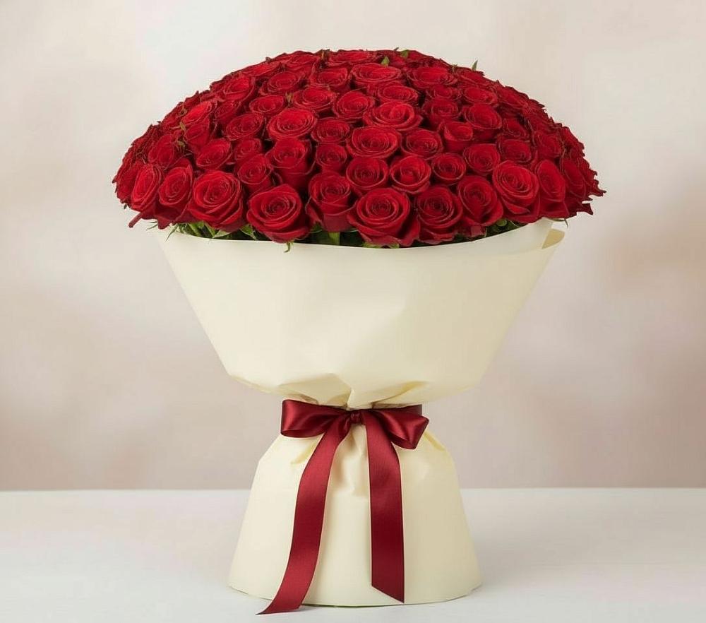 Букет 101 Красная роза Милано в Орловке Воронежской области