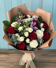Букет цветов из:  Розы и Альстромерии #REPLACE_PRED# Орловке Воронежской области