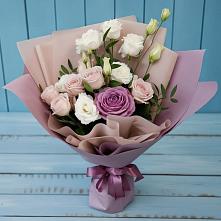Букет цветов из:  Розы и Лизиантусы #REPLACE_PRED# Орловке Воронежской области