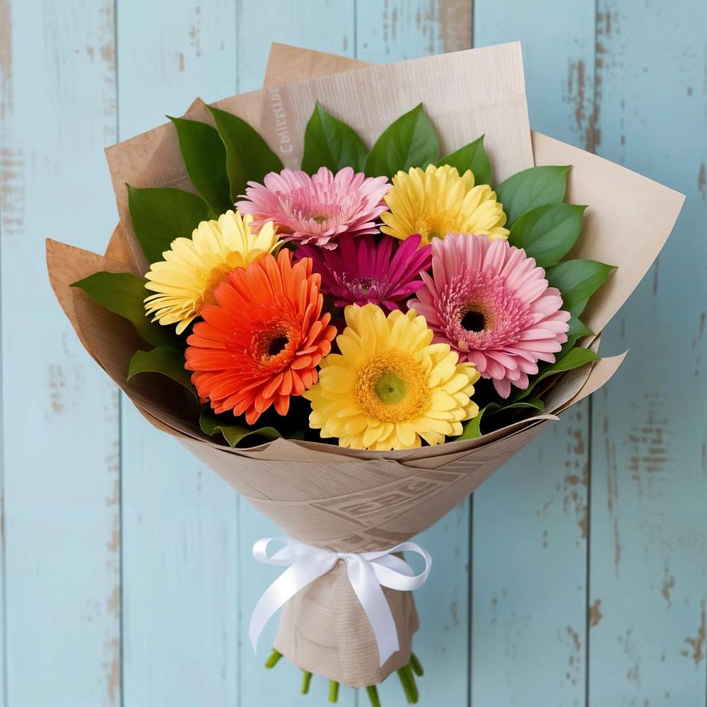Букет цветов из: Герберы в Орловке Воронежской области