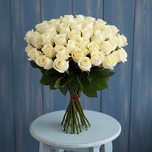 Букет 51 Белая роза Эдлесс Лав в Орловке Воронежской области