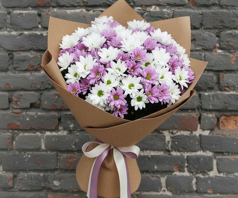 Букет цветов из: Хризантемы в Орловке Воронежской области