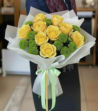 Букет цветов из:  Хризантемы и Розы в Орловке Воронежской области