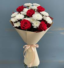 Букет цветов из:  Розы и Хризантемы в Орловке Воронежской области