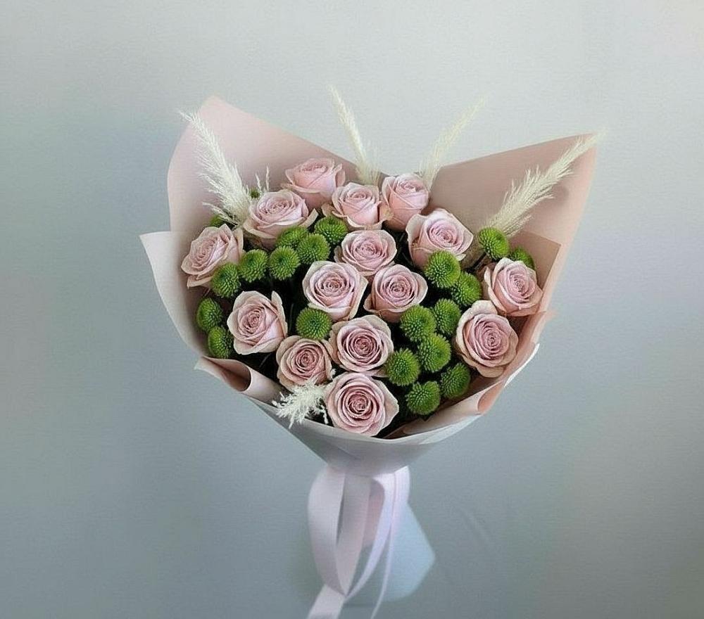 Букет цветов из: Розы и Хризантемы в Орловке Воронежской области