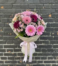 Букет цветов из:  Герберы и Хризантемы #REPLACE_PRED# Орловке Воронежской области