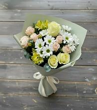 Букет цветов из:  Альстромерии, Розы и Хризантемы в Орловке Воронежской области