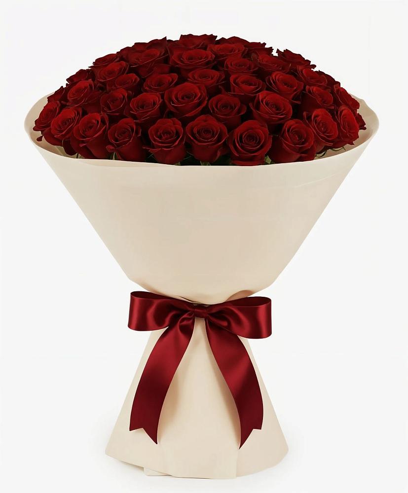 Букет 101 Бордовая роза Блэк Бакарра в Орловке Воронежской области